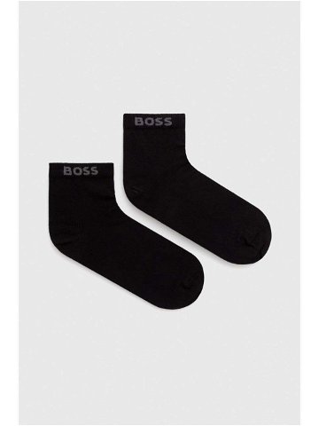Ponožky BOSS 2-pack pánské černá barva 50491208