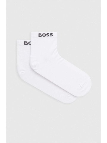 Ponožky BOSS 2-pack pánské bílá barva