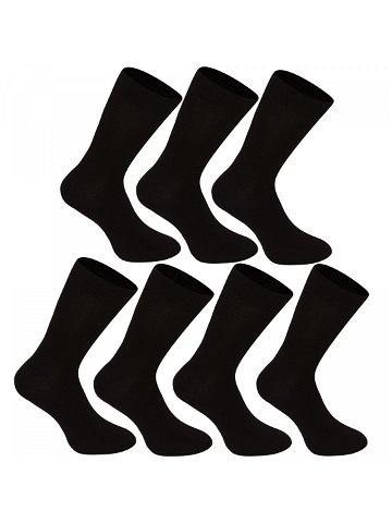 7PACK ponožky Nedeto vysoké bambusové černé 7NDTP001 S