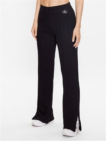 Calvin Klein Jeans Kalhoty z materiálu J20J221597 Černá Regular Fit