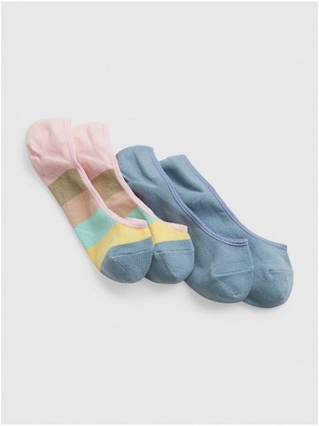 Sada dvou párů dámských ponožek v modré a růžové barvě GAP