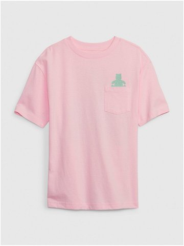 Růžové dětské tričko GAP