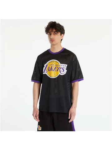 New Era Los Angeles Lakers NBA Team Logo Mesh Oversized T-Shirt Black True Purple
