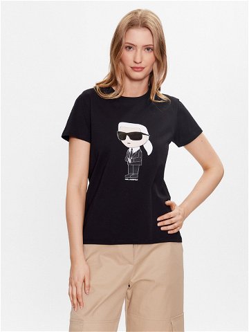 KARL LAGERFELD T-Shirt Ikonik 2 0 230W1700 Černá Regular Fit