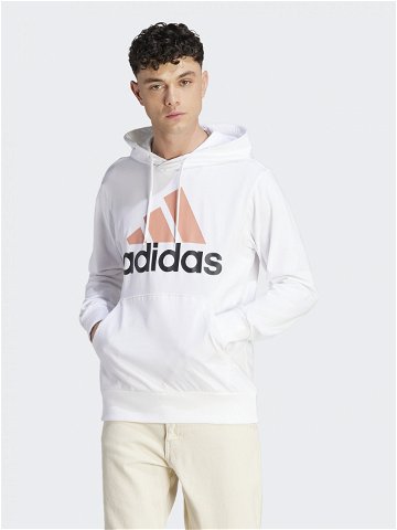 Adidas Mikina Essentials Logo IJ8573 Bílá Regular Fit
