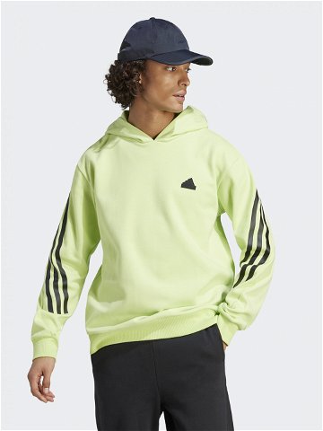 Adidas Mikina Future Icons 3-Stripes Hoodie IJ8866 Zelená Regular Fit