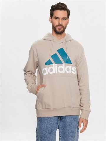 Adidas Mikina Essentials French Terry Big Logo Hoodie IJ8584 Béžová Regular Fit