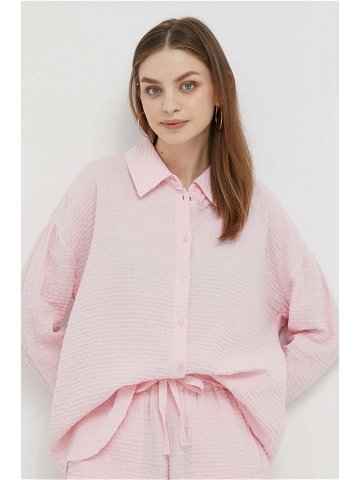 Košile Rich & Royal dámská růžová barva relaxed s klasickým límcem