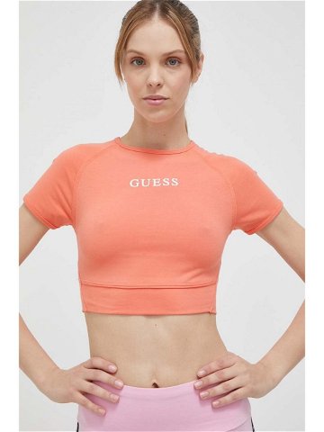 Tričko Guess ALINE oranžová barva V3RP16 KABR0