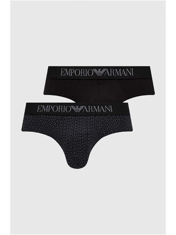 Spodní prádlo Emporio Armani Underwear 2-pack pánské černá barva