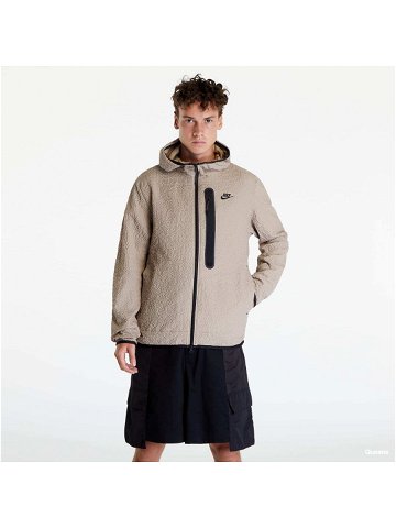 Nike Lined Woven Full-Zip Hooded Jacket Beige