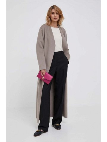 Kalhoty Calvin Klein dámské černá barva jednoduché high waist K20K206879
