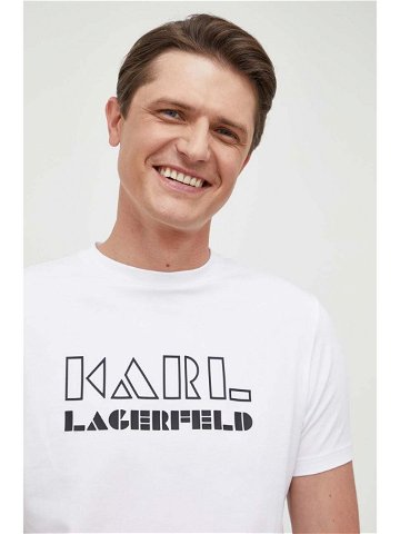 Tričko Karl Lagerfeld bílá barva