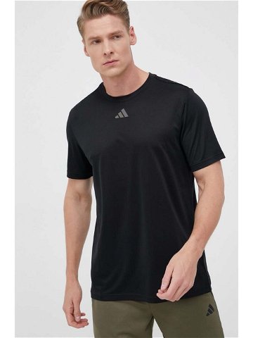 Tréninkové tričko adidas Performance HIIT Slg černá barva s potiskem