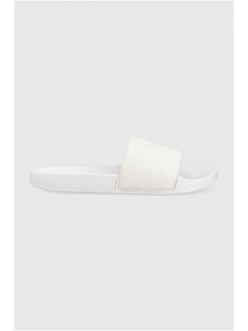 Pantofle Calvin Klein POOL SLIDE – MONO dámské bílá barva HW0HW01624