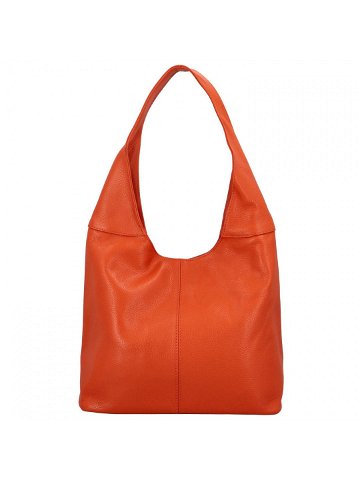Dámská kožená kabelka přes rameno tmavě oranžová – ItalY SkyFull