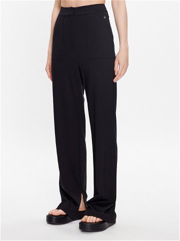 Calvin Klein Jeans Kalhoty z materiálu J20J221300 Černá Regular Fit