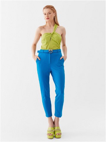 Pinko Kalhoty z materiálu 100309 A0KD Modrá Regular Fit