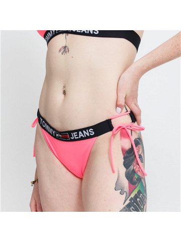 TOMMY JEANS Cheeky Strink Side Tie Bikini – Slip Neon Pink