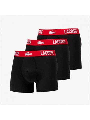 LACOSTE Underwear Trunk 3-Pack Black Red