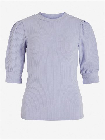 Světle fialové dámské žebrované tričko VILA Felia