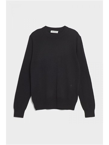 Svetr trussardi sweater roundneck cashmere blend černá xxxl