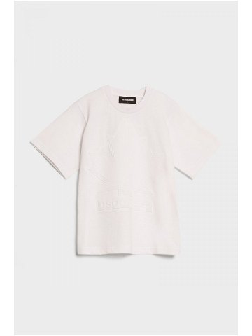 Tričko dsquared slouch fit t-shirt bílá 6y
