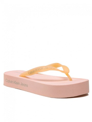 Calvin Klein Jeans Žabky Beach Sandal Flatform Logo YW0YW01092 Růžová