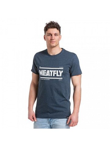 Meatfly pánské tričko Rele Navy Heather Modrá Velikost XXL