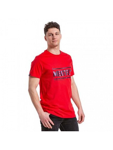 Meatfly pánské tričko Rele Bright Red Červená Velikost XXL
