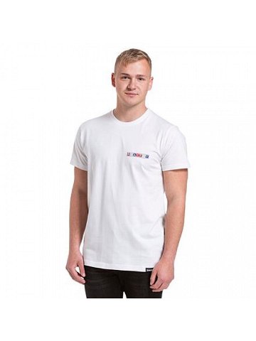 Meatfly pánské tričko Logobox White Bílá Velikost XXL