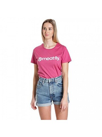 Meatfly dámské tričko MF Logo Raspberry Růžová Velikost M