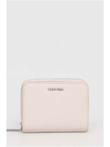 Peněženka Calvin Klein béžová barva K60K607432