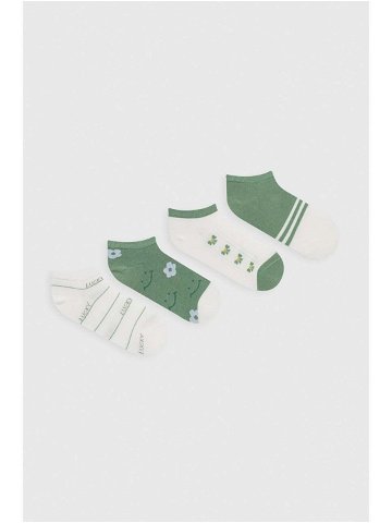 Ponožky Answear Lab 4-pack dámské zelená barva