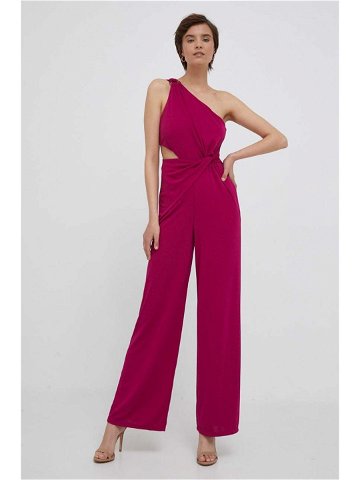 Overal Lauren Ralph Lauren růžová barva s kulatým průkrčníkem