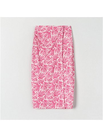 Sinsay – Vzorovaná midi sukně – Růžová