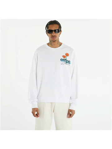 GUESS Go Earth Day Floral Crewneck Pure White