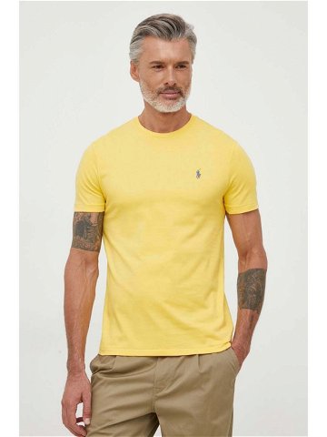 Bavlněné tričko Polo Ralph Lauren žlutá barva 710671438
