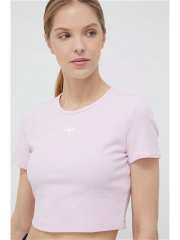 Tričko adidas Originals růžová barva