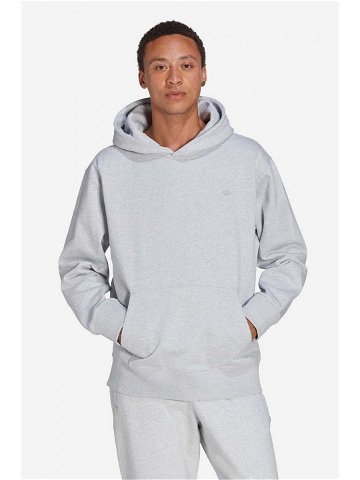 Mikina adidas Originals pánská šedá barva s kapucí melanžová IC4998-grey