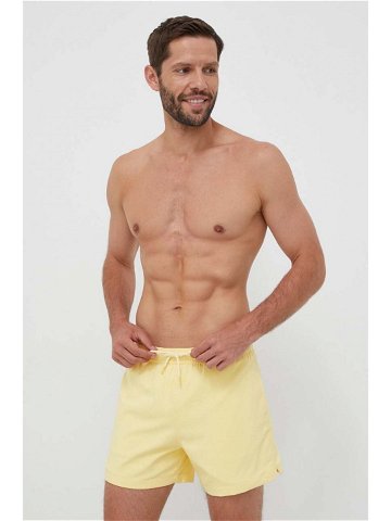 Plavkové šortky Abercrombie & Fitch žlutá barva