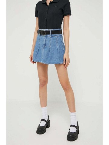 Bavlněná džínová sukně Tommy Jeans mini áčková