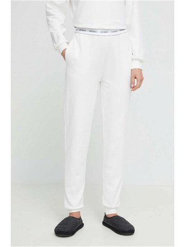 Kalhoty Guess bílá barva O3YB00 KBS91