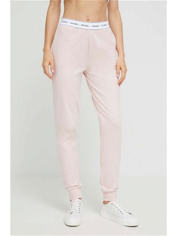 Kalhoty Guess růžová barva O3YB00 KBS91