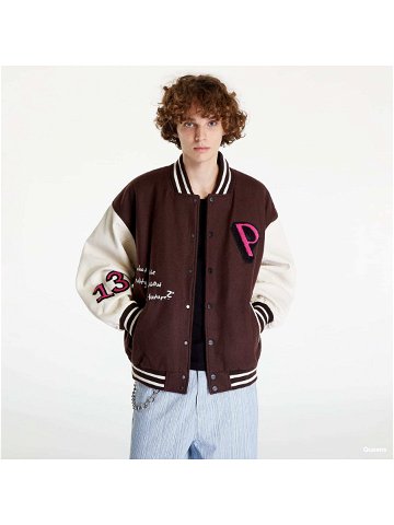 PREACH Patched Varsity Jacket Brown Creamy