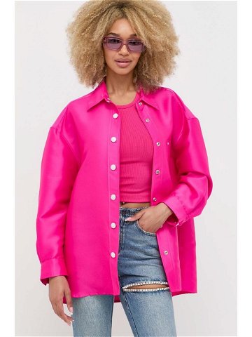 Košile Miss Sixty dámská růžová barva relaxed s klasickým límcem