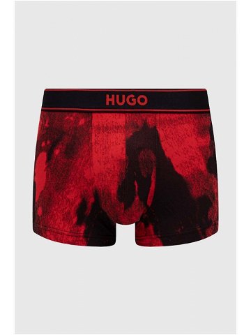 Boxerky HUGO pánské červená barva