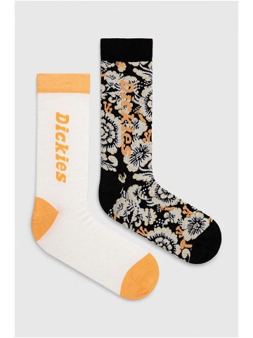 Ponožky Dickies 2-pack pánské oranžová barva
