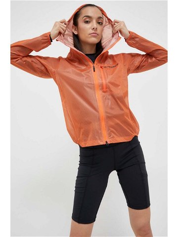 Nepromokavá bunda adidas TERREX Agravic dámská oranžová barva