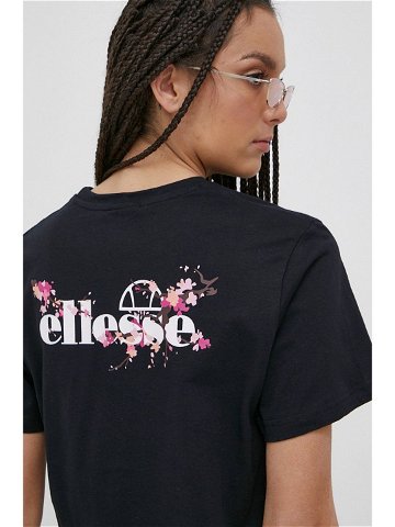 Bavlněné tričko Ellesse černá barva SGM14626-WHITE